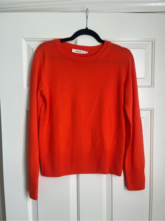 Kettlewell Sweaters - Classic Crewneck 100% Wool Sweater in Vibrant Orange